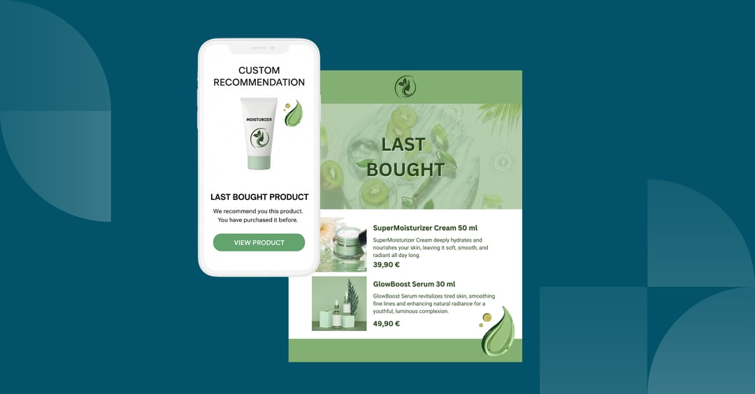 Recommending last bought products use case example image